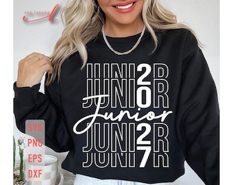 Junior Mom 2027 SVG: Graduation Shirt Design (Digital Download)
