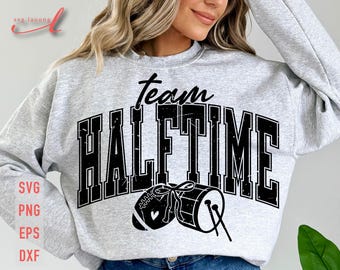 Team Halftime Football And Band Mom SVG: Game Day Shirt Design (Digital Download)