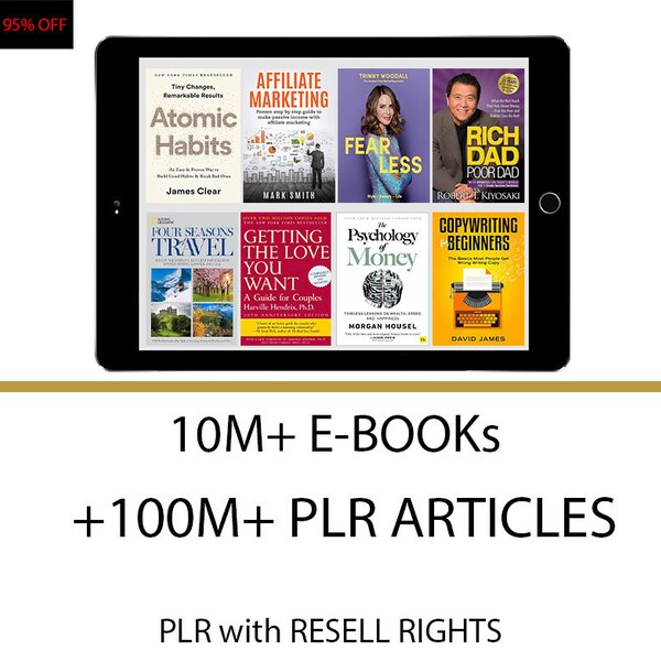 Über 10 Mio. eBooks, über 10 Mio. eBook-Bundle und über 100 Mio. PLR-ARTIKEL, PLR und Master-Resell-Rechte | Online Geld verdienen | Starten Sie ein Geschäft mit digitalen Downloads