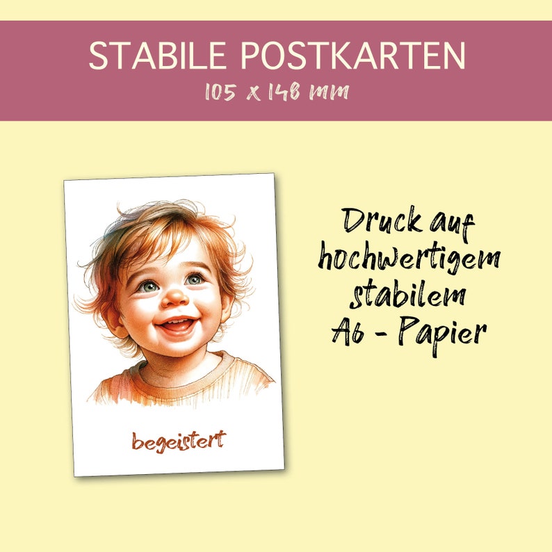 Emotionen Postkarten Kleinkinder