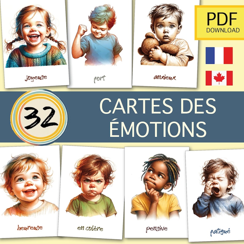 Cartes des émotions en français image 1
