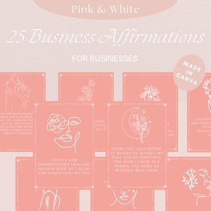 Entrepreneurs Affirmation Cards, Motivational Cards, Affirmations for Success in Business, Business Goal Daily Affirmation, Instant Download