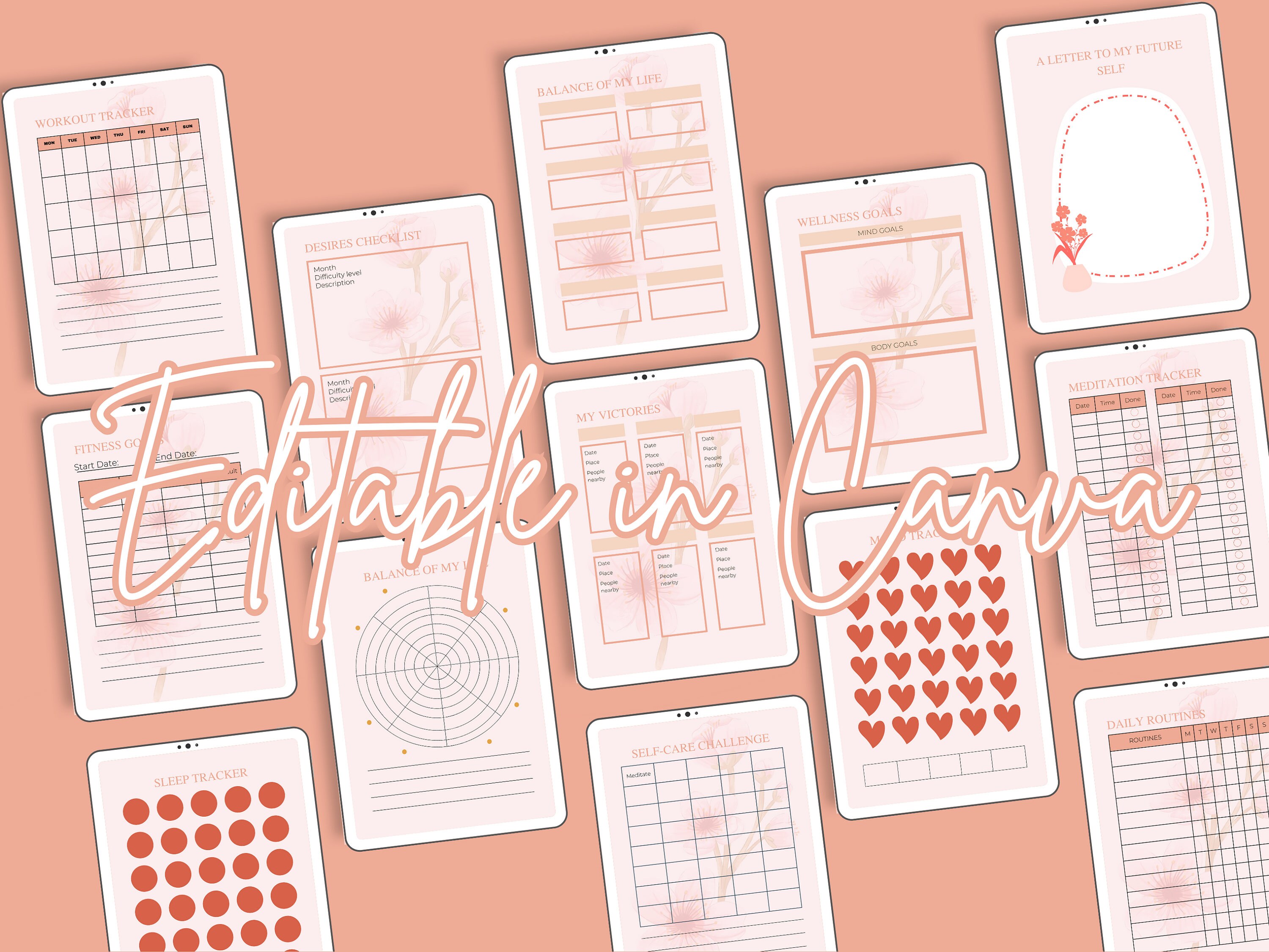 Self Care Planner Mood Tracker Digital Products Digital Planner App Self Care Planner Mood Tracker Digital Products Digital Planner App