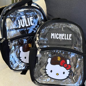 hello kitty padres backpack San Diego Clear Crossbody Bag Rings on the front strap and the shoulder strap for holding keys A sneak peek at Padres