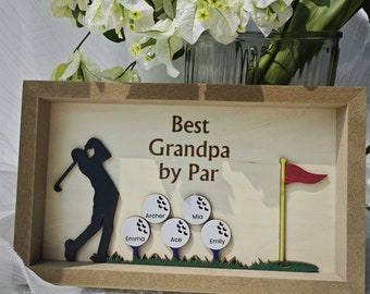 Panneau Meilleur papa, plaque de golf en bois, plaque nominative de golf personnalisée, cadeaux pour la fête des pères, cadeaux uniques pour papa, plaque personnalisée pour papa, grand-père