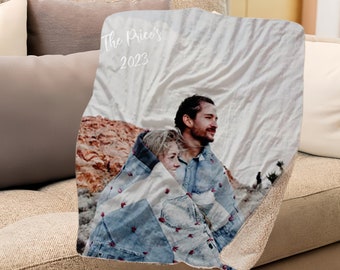 Customizable Photo Blanket - Gift for Him or Her with a Photo - Custom Gifts for Family - Special Memory Keepsake - Mother's Day Gift 2024