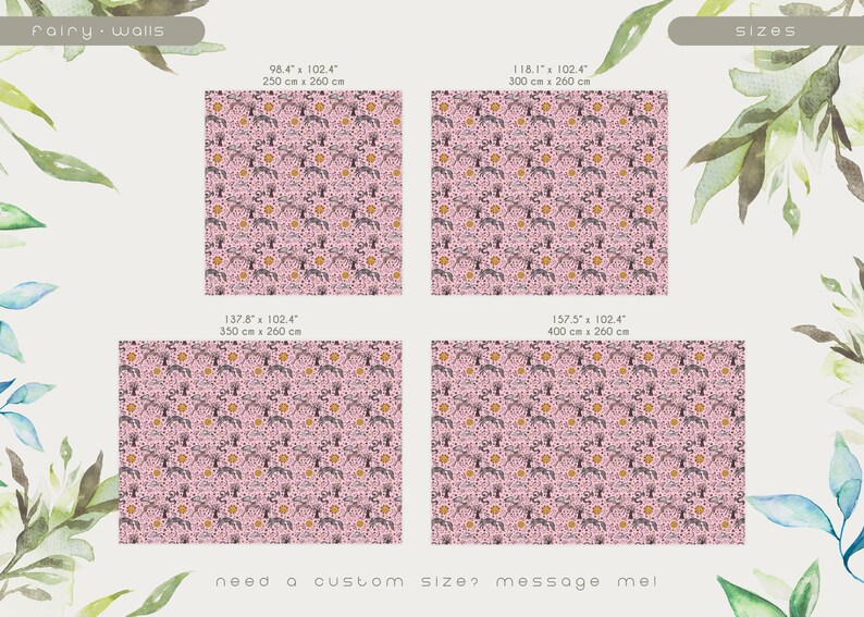 Buy Whimsical Animal Wallpaper, Enchanted Forest Mural, Pink Fairytale