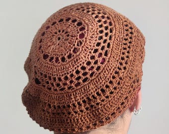 Multicolored hippie beret cotton hat