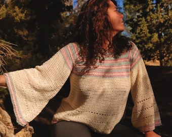 &quot;Transversal&quot; t-shirt trans pride LGTBIQ+ handmade crochet/&quot;Transversal&quot; t-shirt trans pride LGTBIQ+ handmade crochet