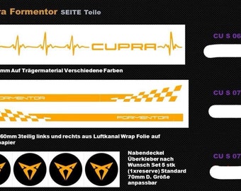 Cupra hub cap + sticker side doors