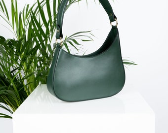 Leather Handmade Shoulder Bag, Women's purse, Made in Italy, Cheek Leather Handbag Women, Minimalistic Bag Leather, Mother's day gift.