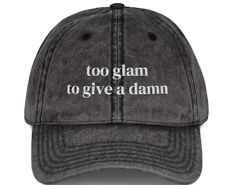 Rolig sarkastisk broderad vintage basebollkeps, för glamorös för att ge en jäkla introvert humorgåva, trendig streetwear-accessoar