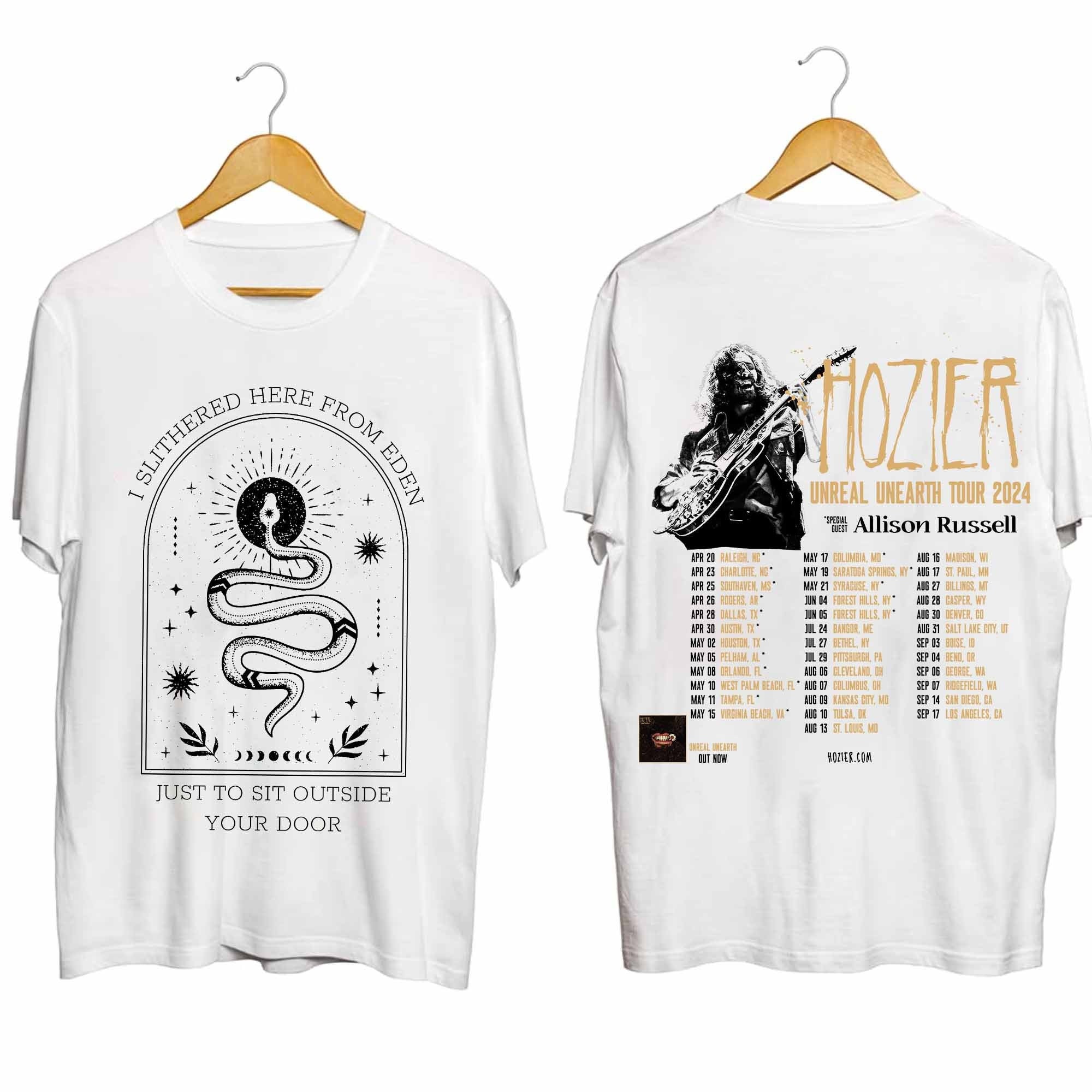 Hozier 2024 Tour Vintage Shirt, Hozier Unreal Unearth Tour 2024