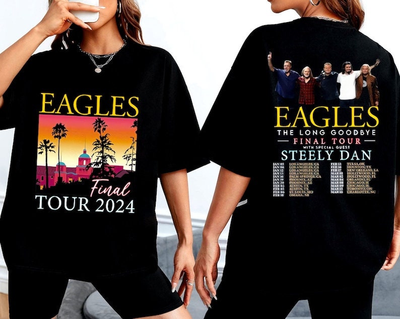 The Eagles 2024 Tour Shirt, Eagles Long Goodbye Tour 2024 Unisex Shirt
