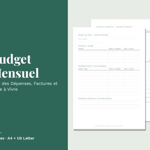 Monthly Budget Planner Printable | Bill Tracker Chart, Fixed & Variable Expenses, Monthly Bill List | Undated Budget Pages PDF A4 US Letter