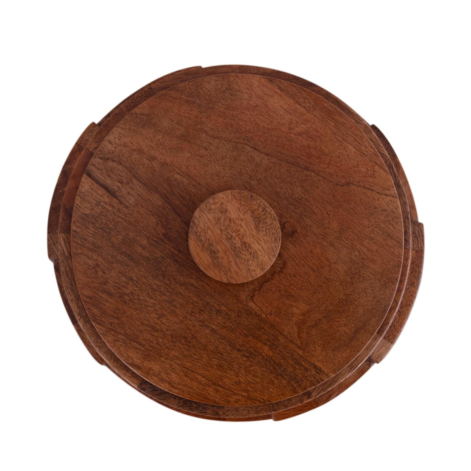 Designer Roti Brick Brown® Mosaic Wooden Roti Box With Lid | Solid Wood Chapati Box ...
