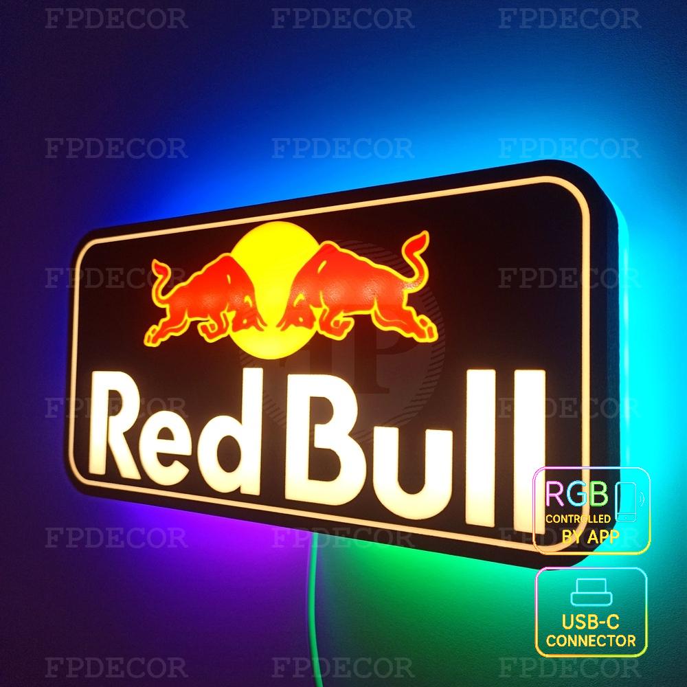 Néon redbull sign - Etsy 日本