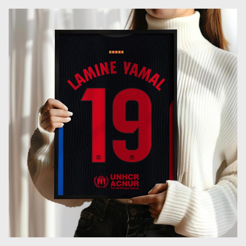 Barcelona 24/25 Away Lamine Yamal Kit / Jersey Poster - Etsy