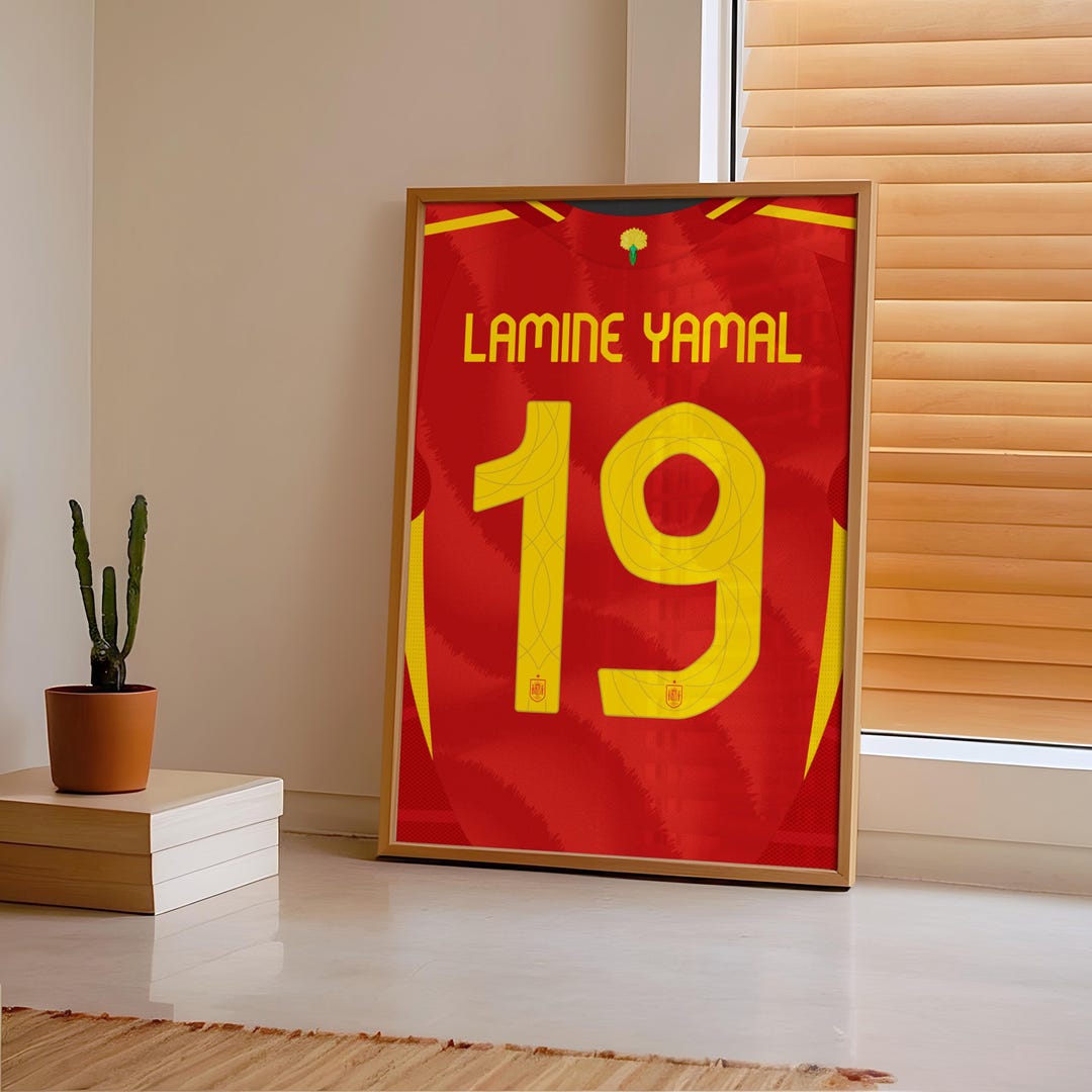 Spain 24/25 Lamine Yamal Kit / Jersey Poster - Etsy