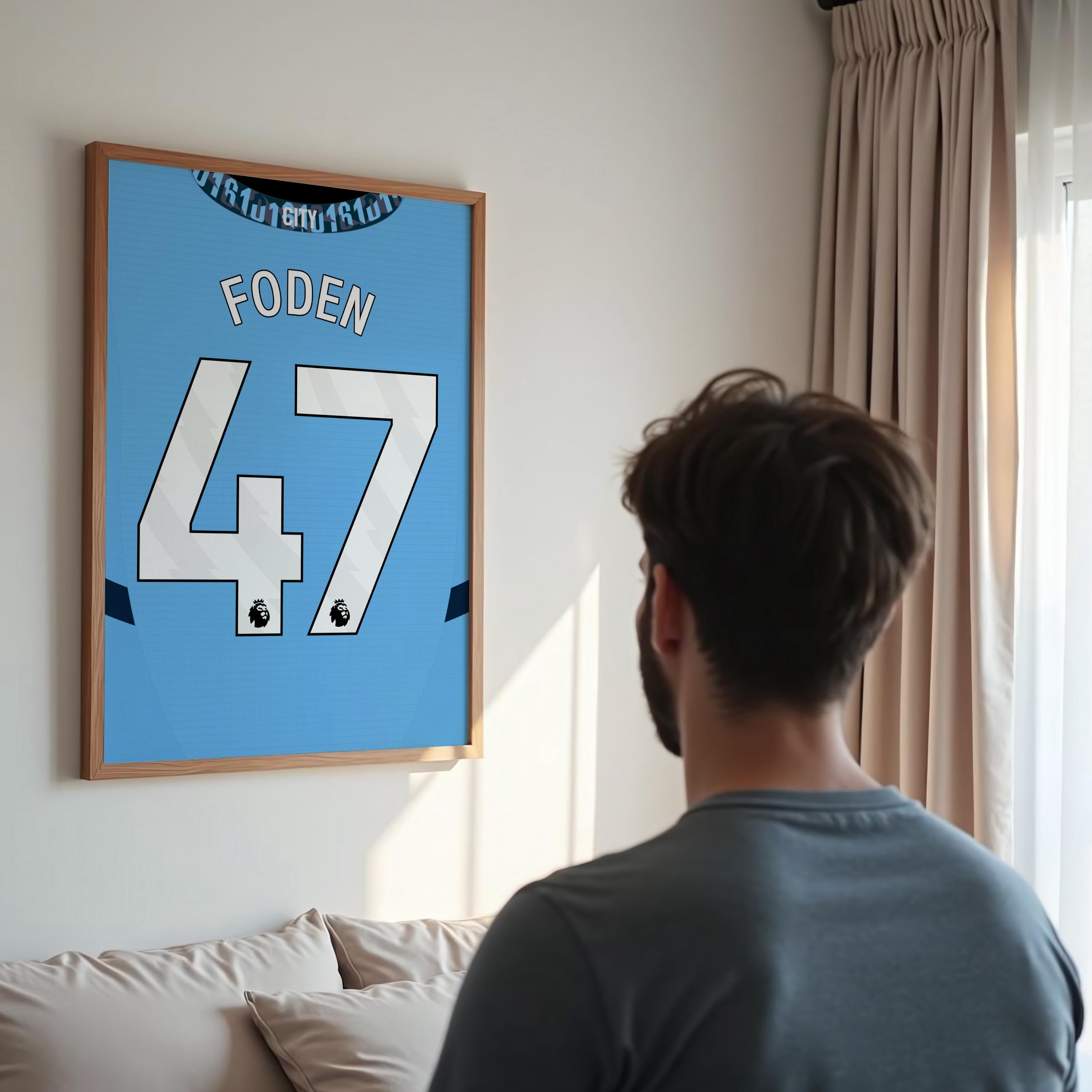 Manchester City 24/25 Phil Foden Kit / Jersey Poster - Etsy