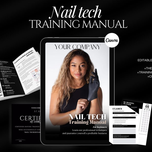 Nail Tech Training Handbuch Vorlage | Zertifikats-Vorlage |Theorie-Prüfung |Nägel Lehrer Ebook Template |Beginners Guide |Nail-Course |
