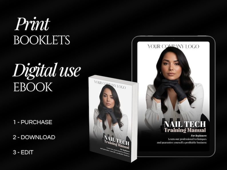 Nail Tech Training Manual Template | Certificate Template |Theory exam |Nails Instructor Ebook Template |Beginners Guide |Nail Course image 5