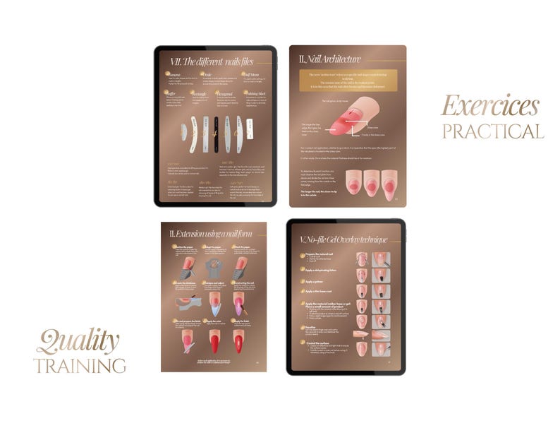 Nail Tech Training Manual Template | Nail Tech Ebook |Nails Tech Manual | Beginner's Nail Course Gel-X Nails Ebook Editable Training Guide Bild 4
