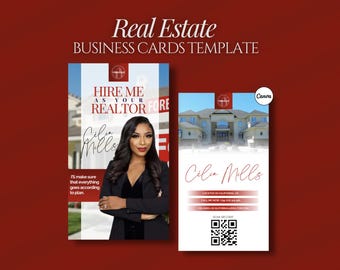 Real Estate Business Card, Modern Luxe Template, Canva Template Real Estate Marketing, Homeowner, Open House, Realtor Branding, Realtor Card