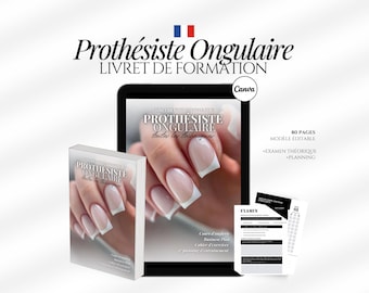 Manuel de formation prothésiste ongulaire | Examen théorique | Livret de formation | Cours d'onglerie débutants | Training manual Nail Tech