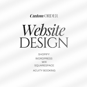Custom Website Design: Shopify & Wordpress, E-commerce