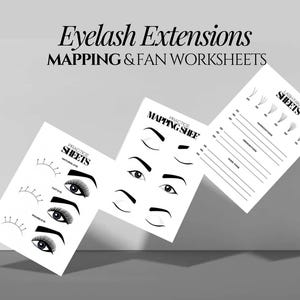 Lash Map Practice Sheets, Eyelash mapping sheets, Eyelash Styling, Lash Maps, Eyelash Extensions,Training for lashes, Lash Fan Practice