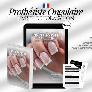 Manuel de formation prothésiste ongulaire | Examen théorique | Livret de formation | Cours d'onglerie débutants | Training manual Nail Tech
