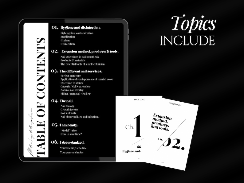 Nail Tech Training Manual Template | Certificate Template |Theory exam |Nails Instructor Ebook Template |Beginners Guide |Nail Course image 4