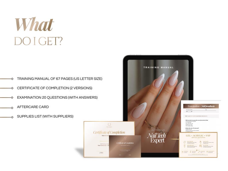 Nail Tech Training Manual Template | Nail Tech Ebook |Nails Tech Manual | Beginner's Nail Course Gel-X Nails Ebook Editable Training Guide Bild 2