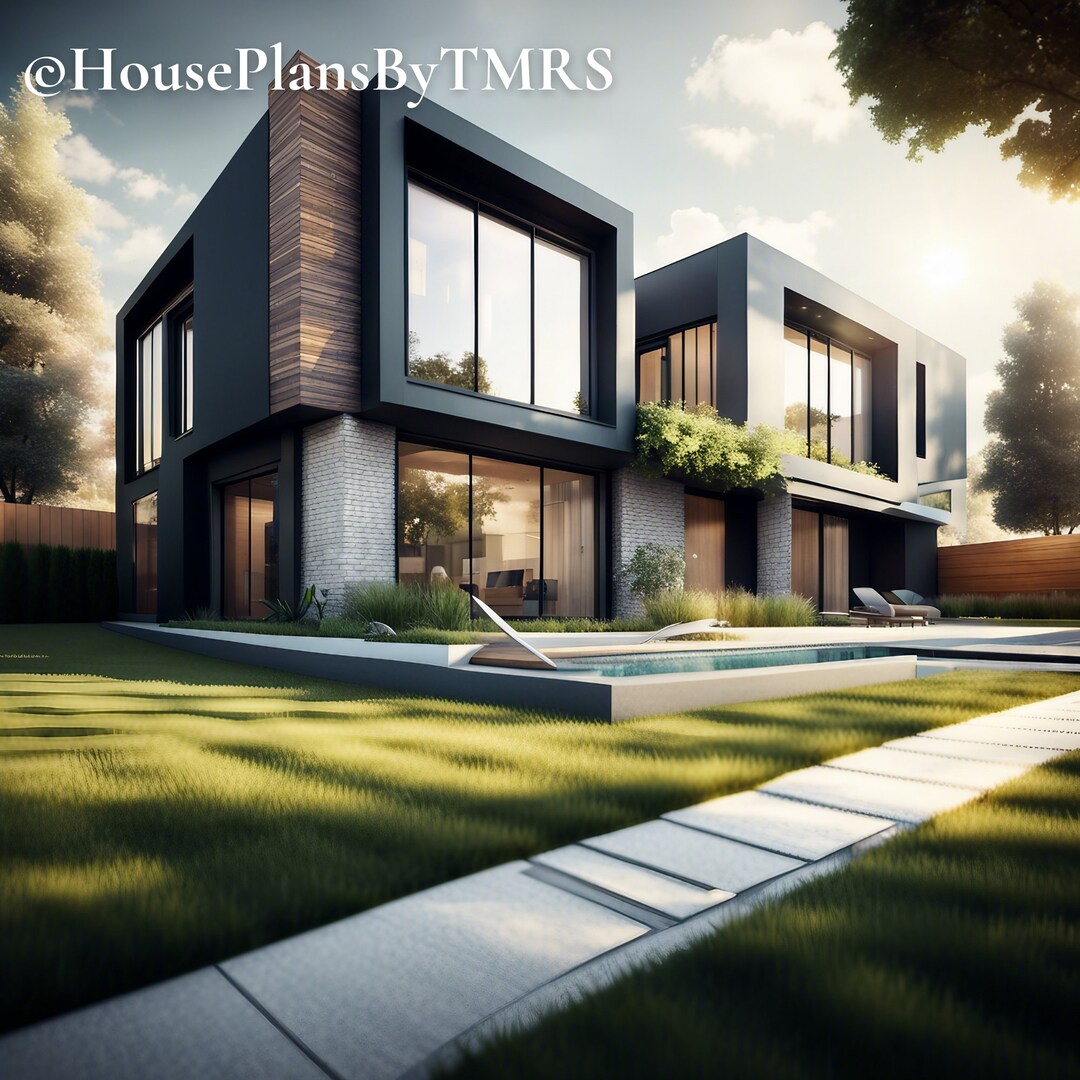 Contemporary House Plan, House Floor Plans,exterior and Interior ...