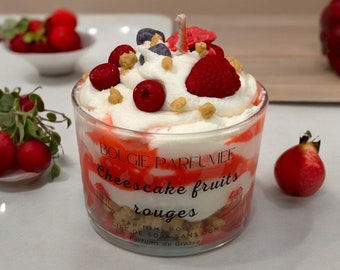 Gourmet candle - Red Fruit Cheesecake - SIZE M