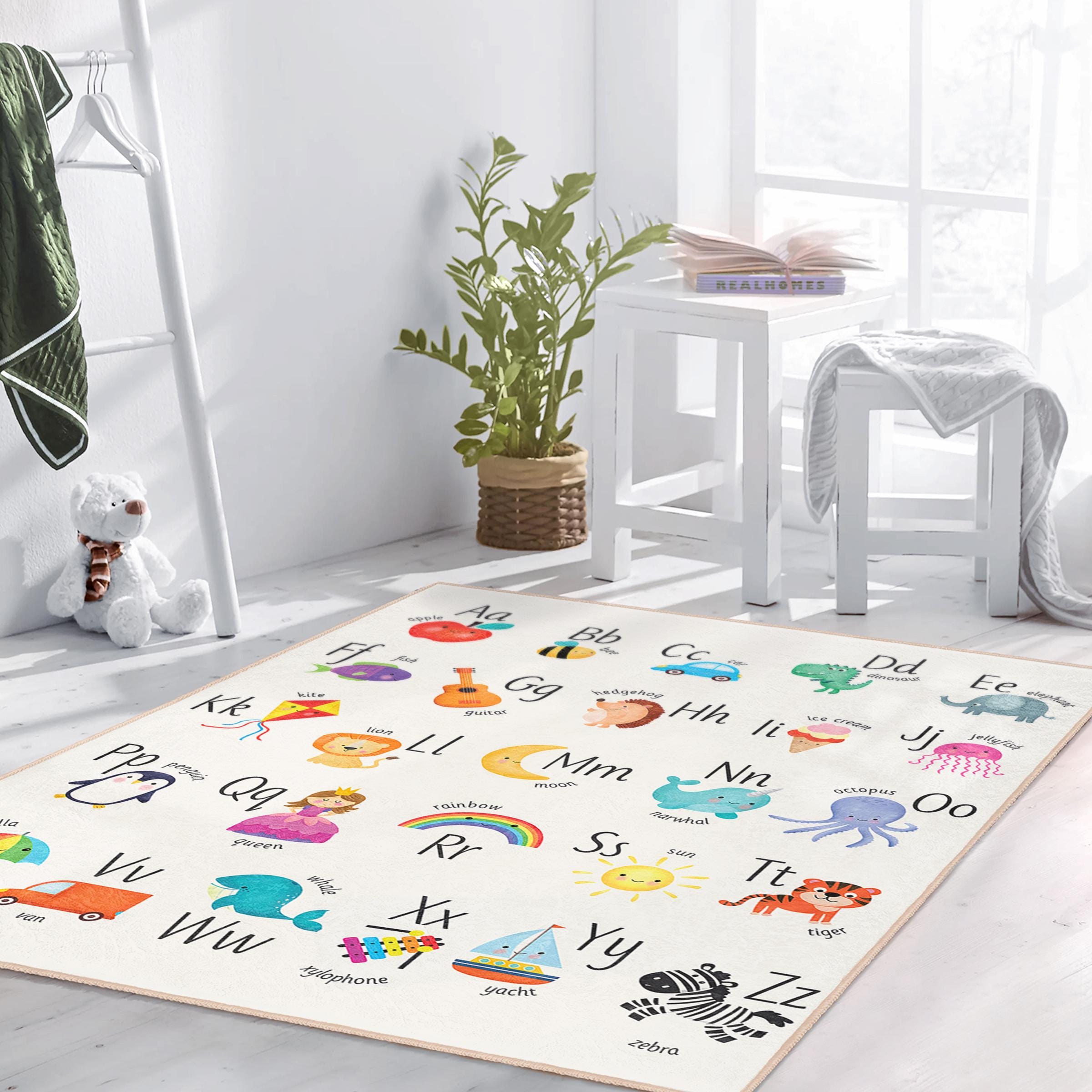 Animal Alphabet Nursery Rug | Educational Kids Play Mat|abc Toddler ...