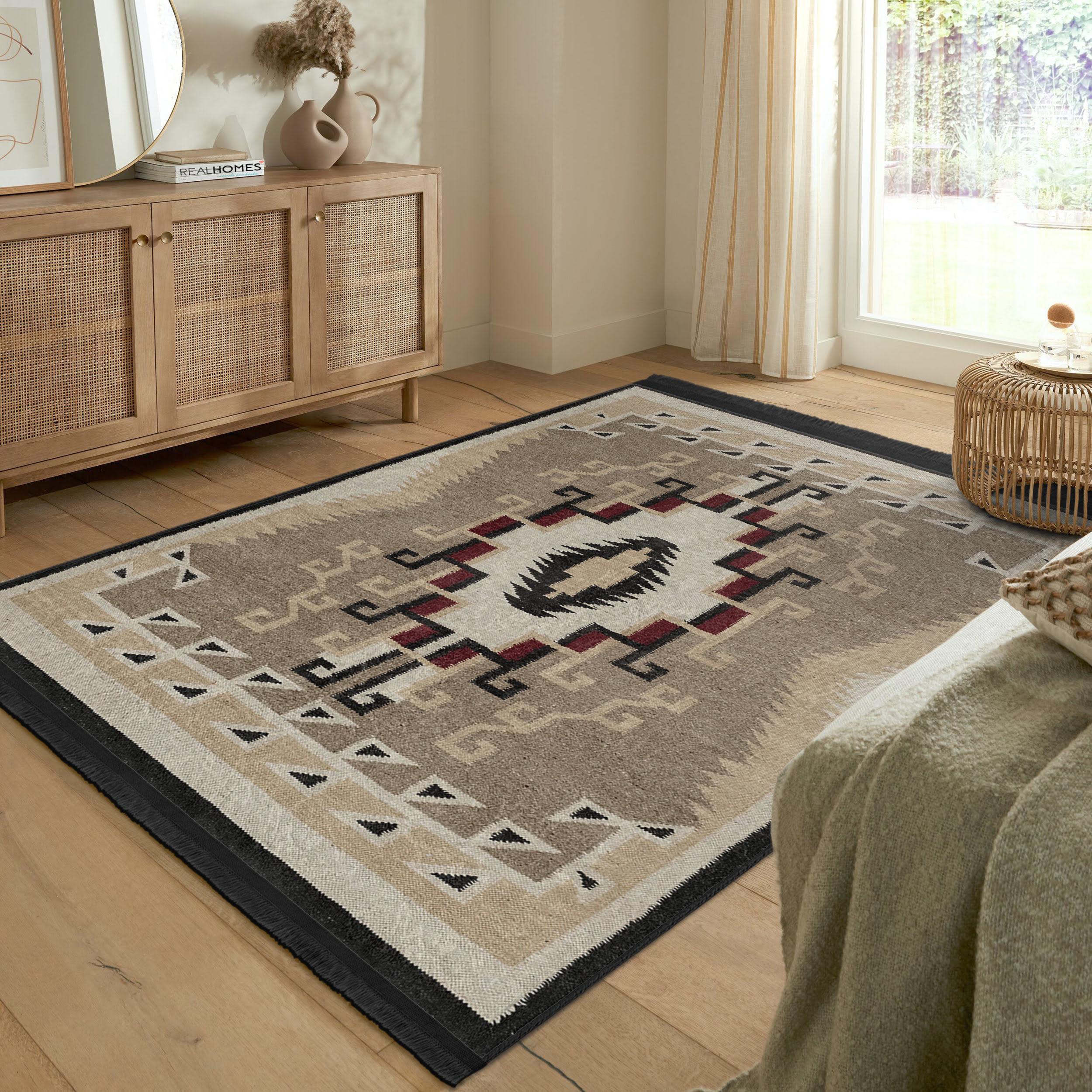 Aztec Pattern Area Rug | Southwestern Decor|geometric Living Room ...