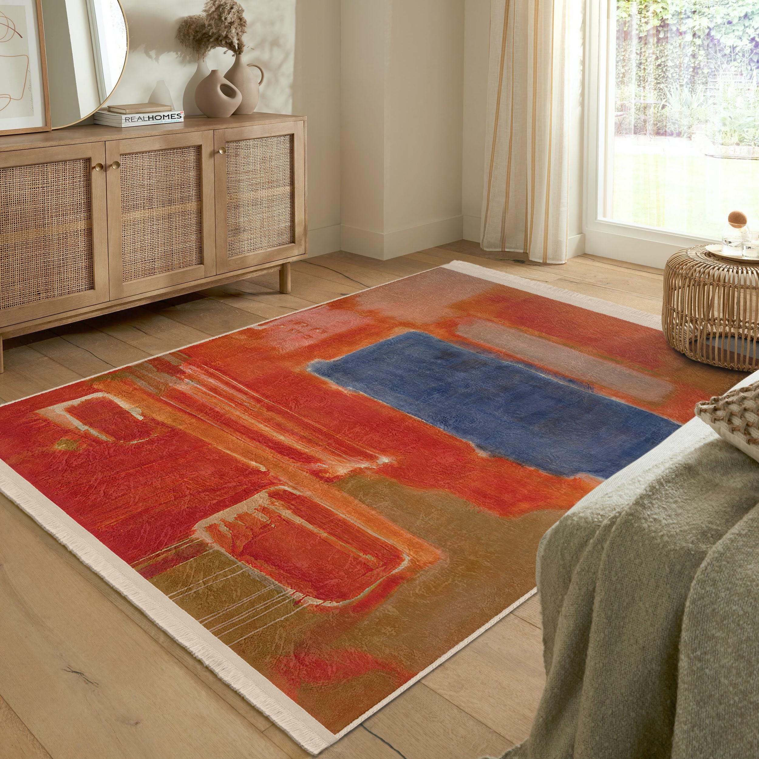 Riviere Rothko Rug Color Block Living Room Rug|mark Rothko Inspired Carpet|navy Blue and ...