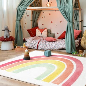 Multicolor Regenbogen Kinderzimmer Teppich|Skandinavischer Teppich|Regenbogen Kinderteppich|Kinderteppich|Kinderteppich|Krabbeldecke