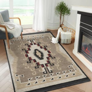 Soutwestern Decor Carpet|Aztec Pattern Rug|Vintage Tribal Area Rug|Geometric Living Room Rug|Native American Style Rug|Tribal Pattern Rug