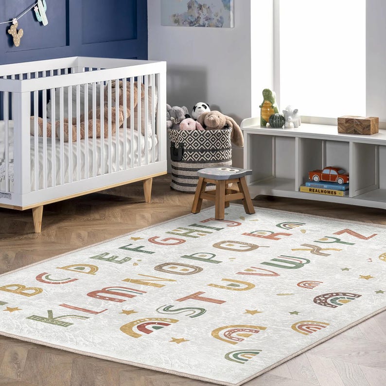 ABC Kids Room Rug|alphabet Kids Mat|colorful Kids Carpet|educational ...