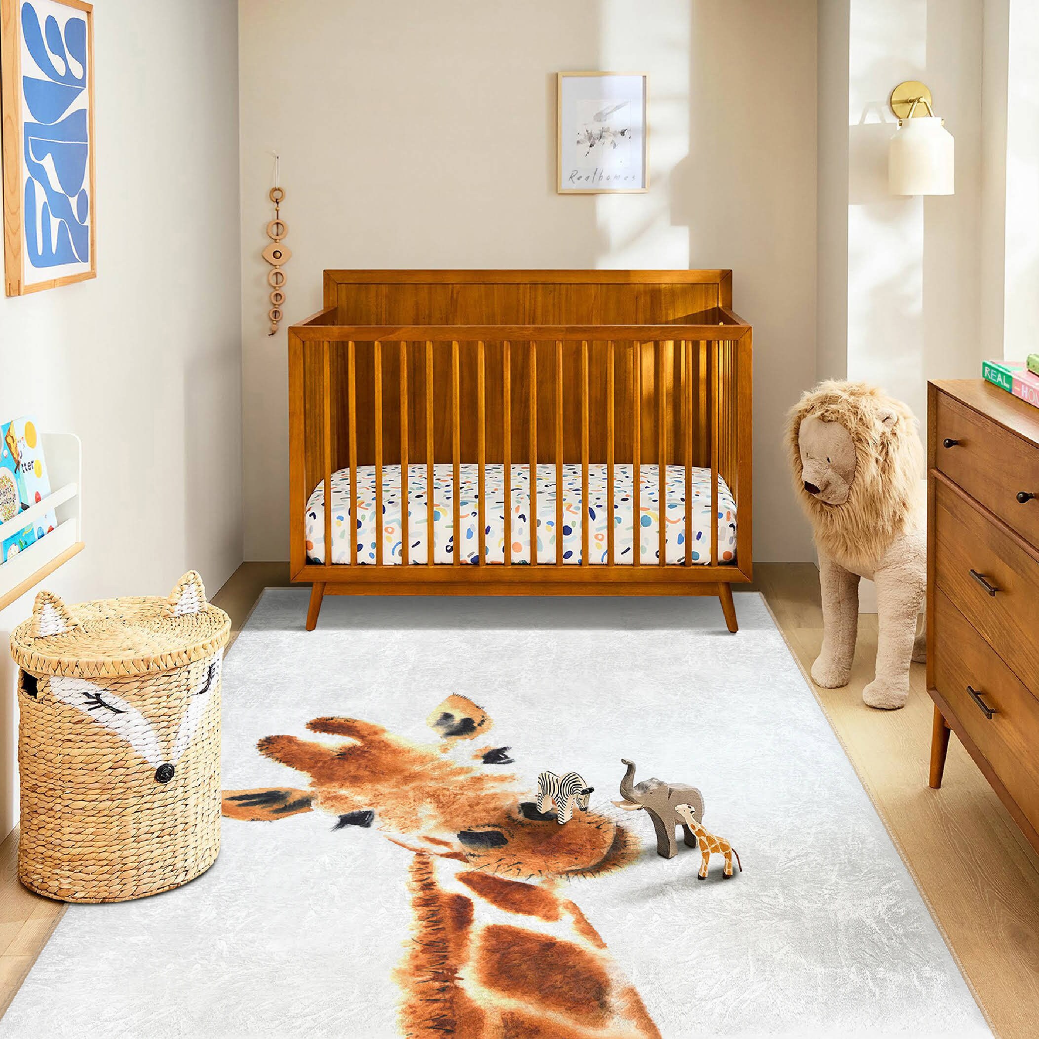 Baby Rooom Rugs African Safari Baby Room Rug|giraffe Themed Children's Carpet| Nursery ...