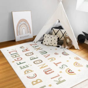 ABC Kids Room Rug|alphabet Kids Mat|colorful Kids Carpet|educational ...