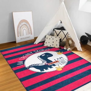 Tappeto per cameretta dei bambini con dinosauri/Tappeto per cameretta a tema dinosauri/Tappeto per cameretta dei bambini con dinosauri/Tappeto per sala giochi con dinosauri carini/Tappeto antiscivolo per bambini/Tappeto alla moda con dinosauri