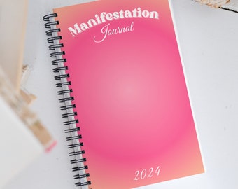 Manifestation Journal, Aura Print, Spiritual Diary, Manifest, 2024 Planner