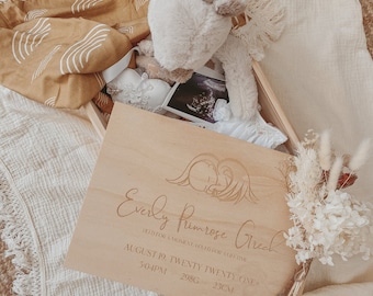 Caja de recuerdos personalizada de ángel bebé: regalo de condolencia por un aborto espontáneo