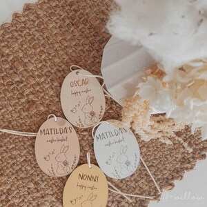 Personalisierter Osterei-Korb-Geschenkanhänger - Häschen-Korb-Anhänger, Oster-Taschenanhänger,