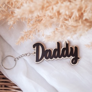 Personalised Father&#39;s Day Keychain - Gift for Dad, Bag Tag, Keyring
