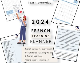 Planificador de francés 2024 para estudiantes
